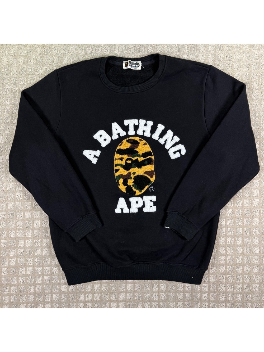 A Bathing Ape Modern Chenille Camo Sweatshirt Medium